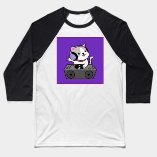 Cat DJ Baseball T-Shirt